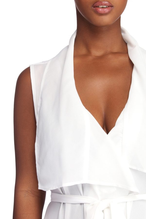 Drape Front Tie Waist Vest - Image 8