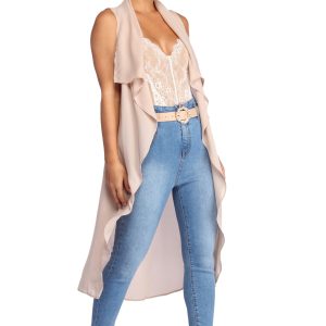 Drape Front Vest