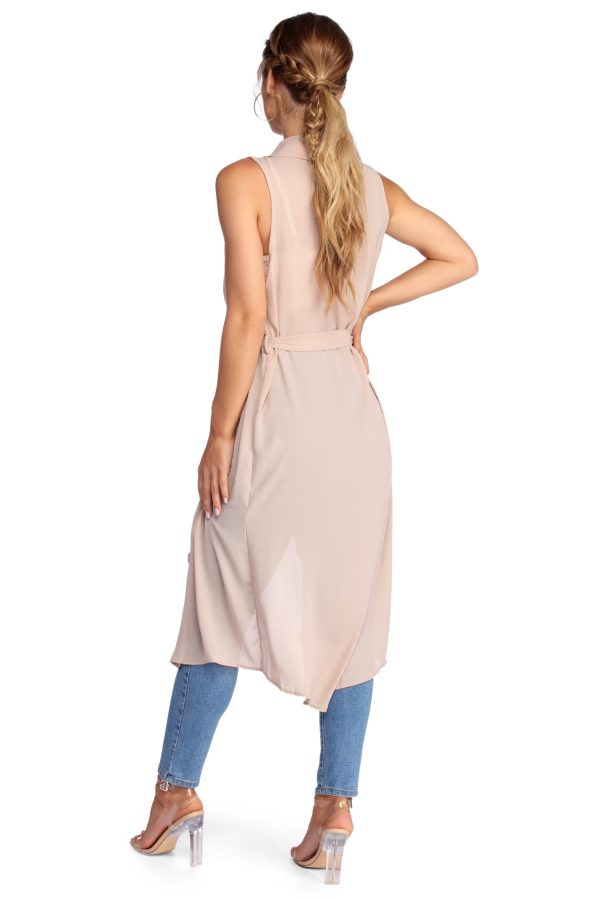 Drape Front Vest - Image 2
