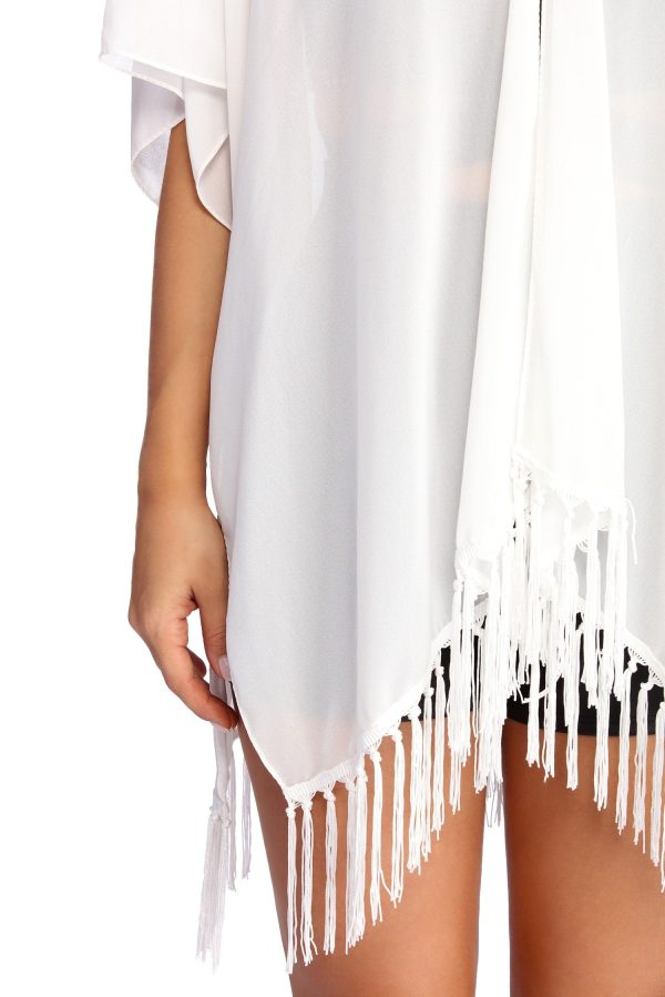Embroidered Fringe Kimono - Image 4