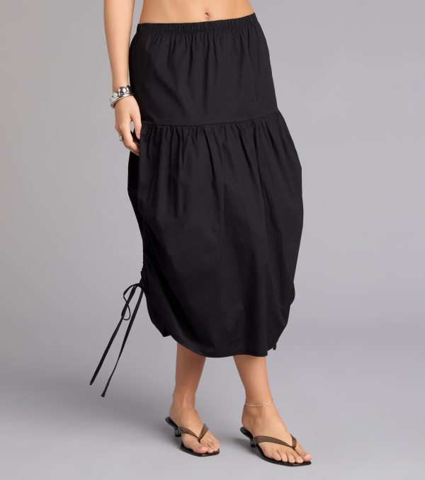 Sweet Stroll Ruched Midi Skirt - Image 4