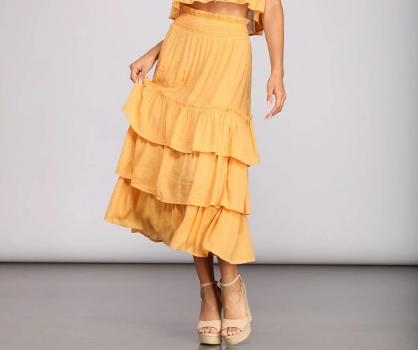 Boho Flow Tiered Maxi Skirt - Image 5