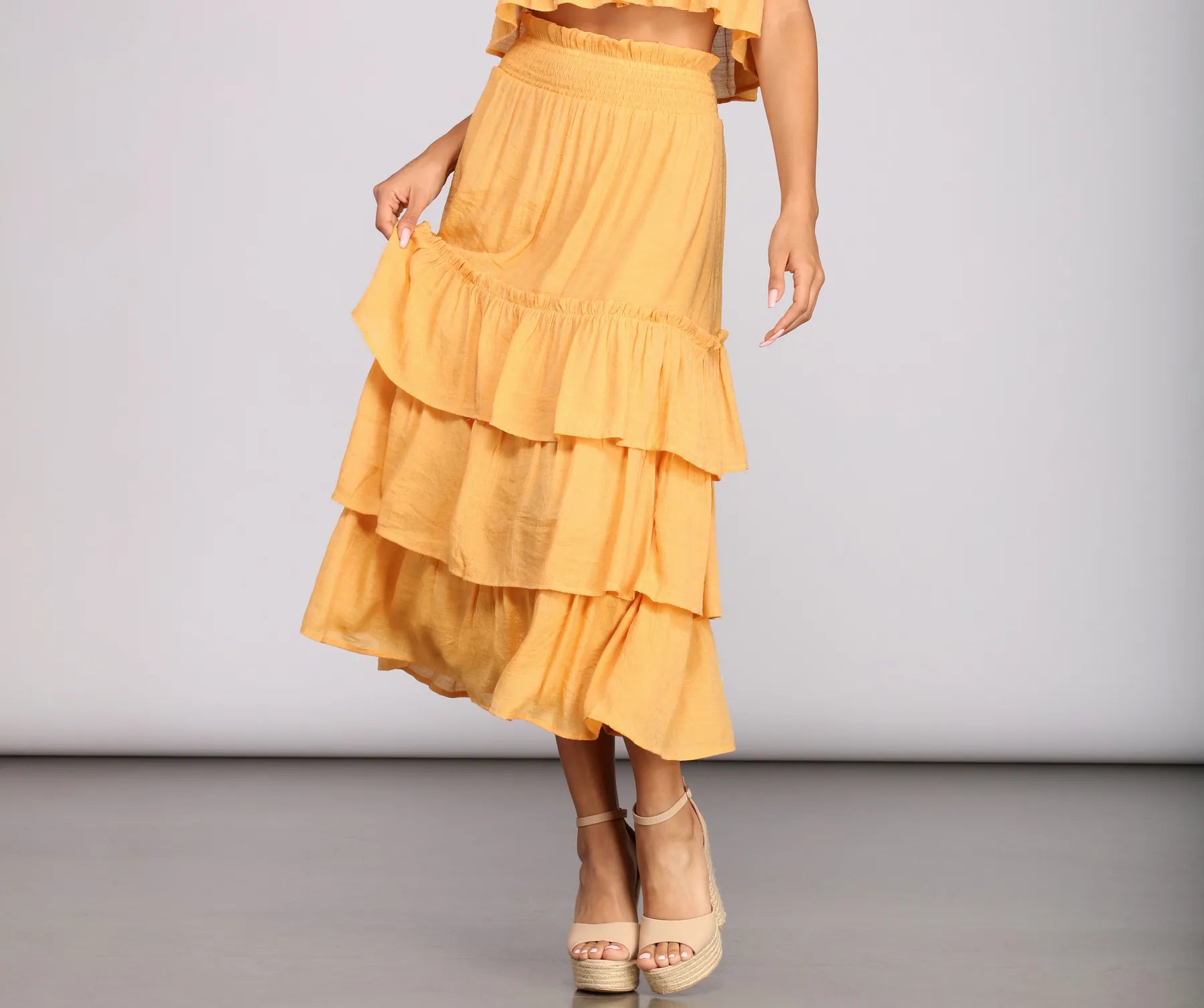 Boho Flow Tiered Maxi Skirt - Image 5