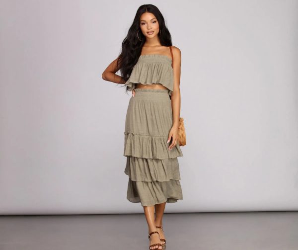 Boho Flow Tiered Maxi Skirt - Image 2