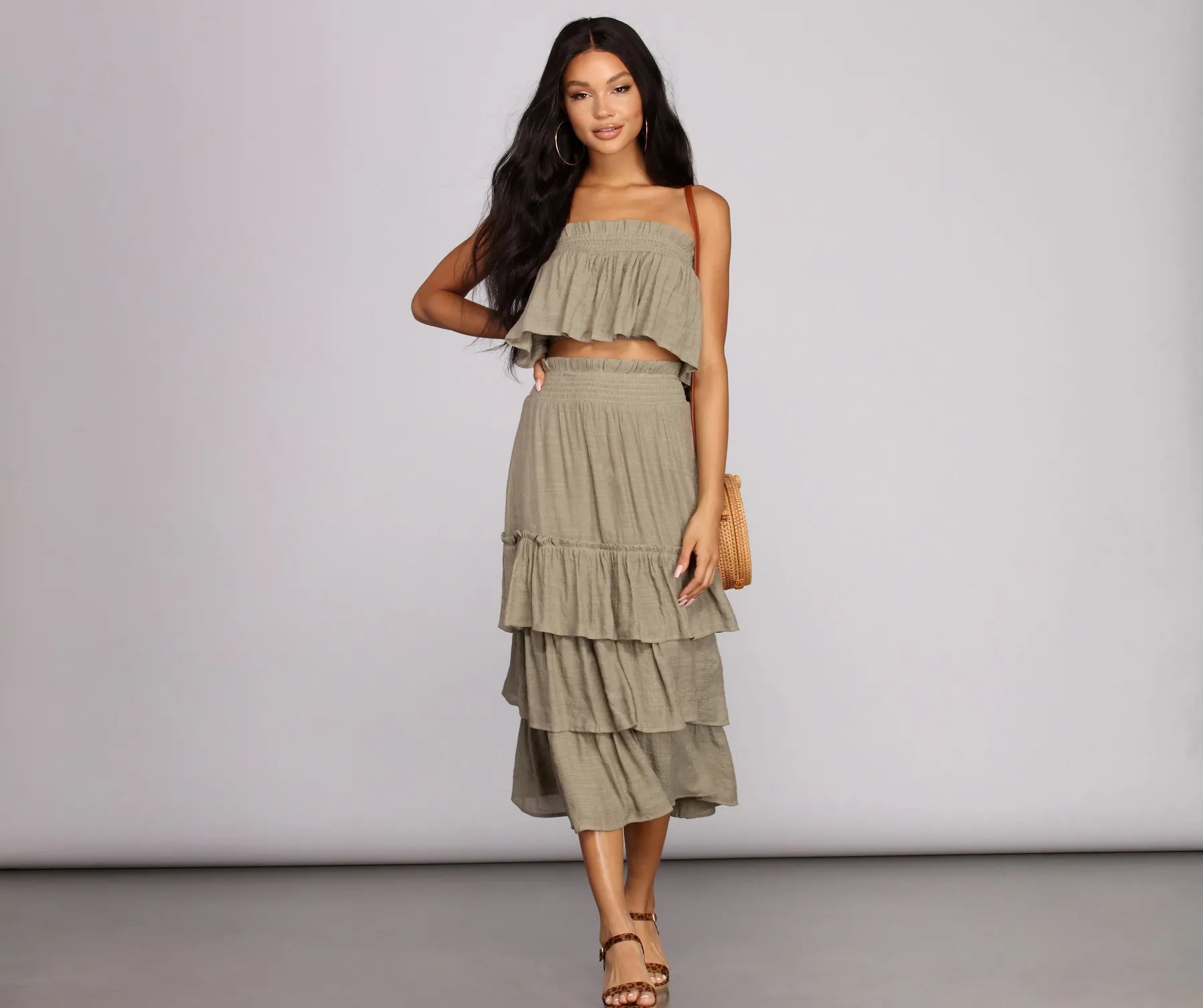 Boho Flow Tiered Maxi Skirt - Image 2