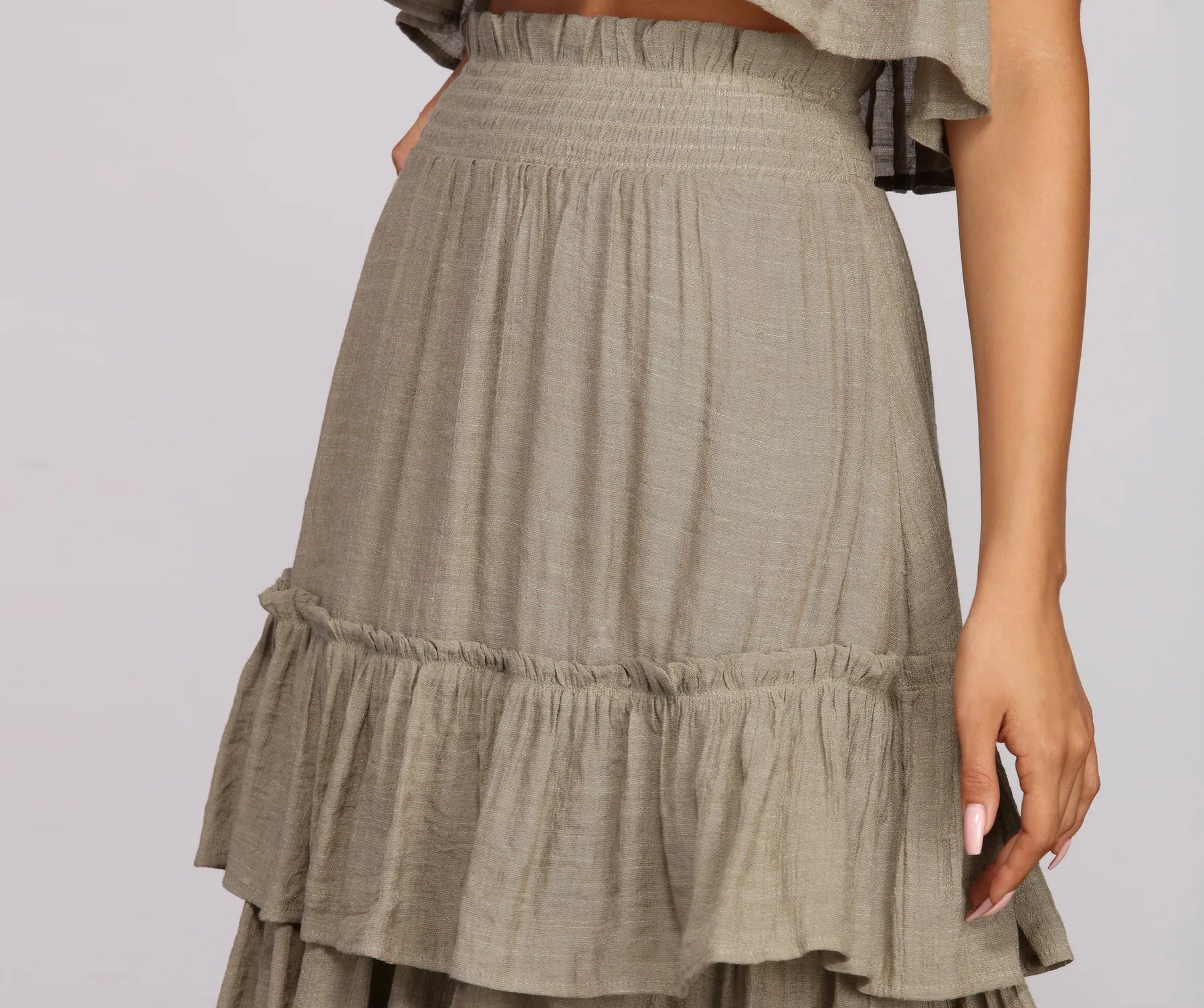 Boho Flow Tiered Maxi Skirt - Image 3