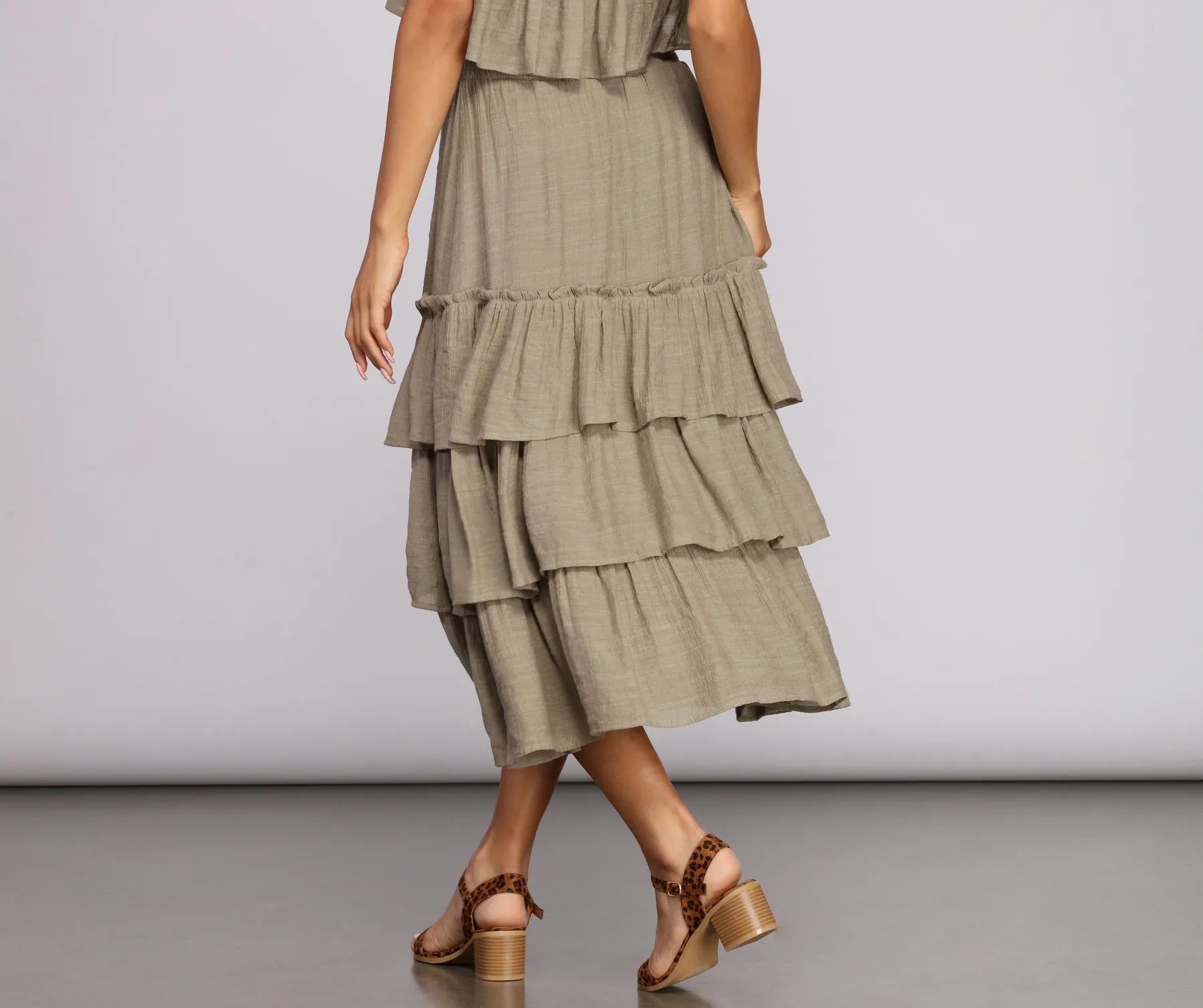 Boho Flow Tiered Maxi Skirt - Image 4