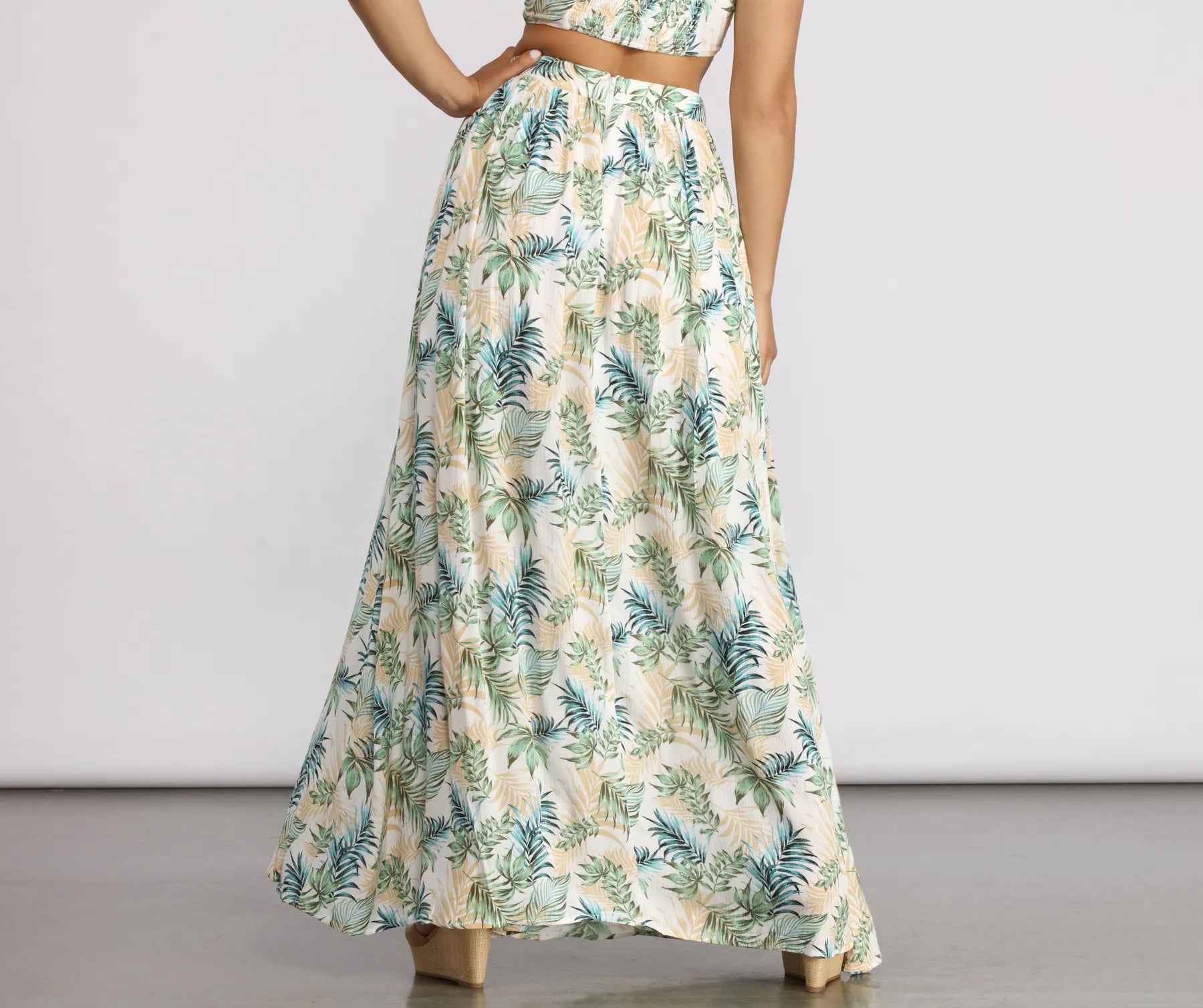 Tropical Babe High Slit Maxi Skirt - Image 2