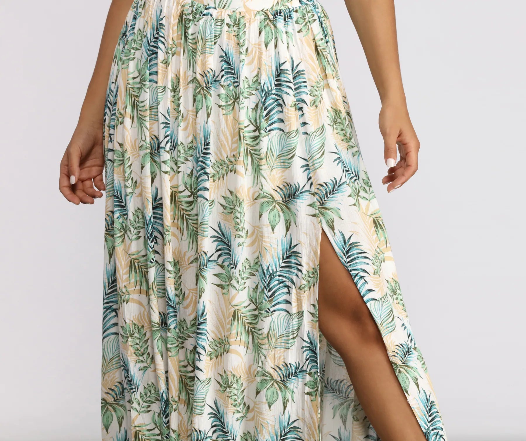 Tropical Babe High Slit Maxi Skirt - Image 3