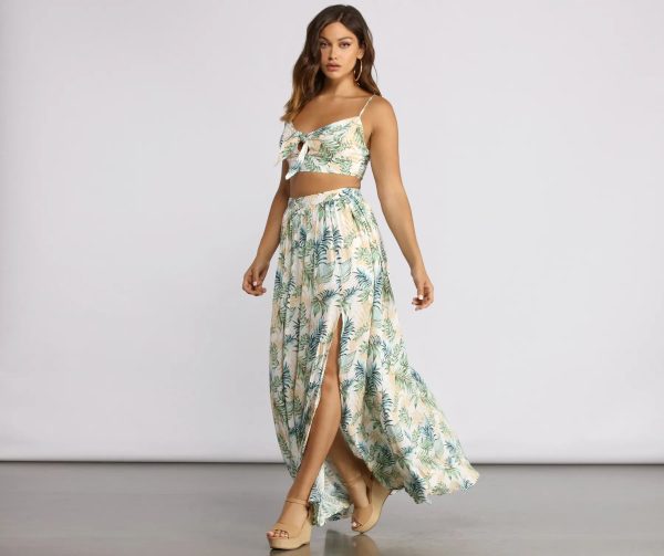 Tropical Babe High Slit Maxi Skirt - Image 4
