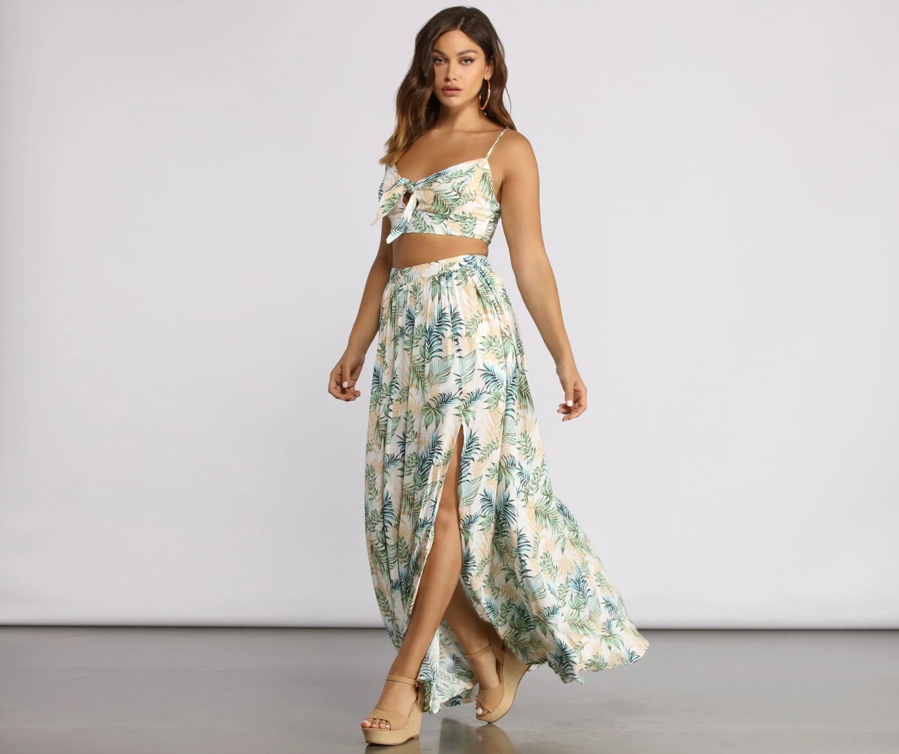 Tropical Babe High Slit Maxi Skirt - Image 4