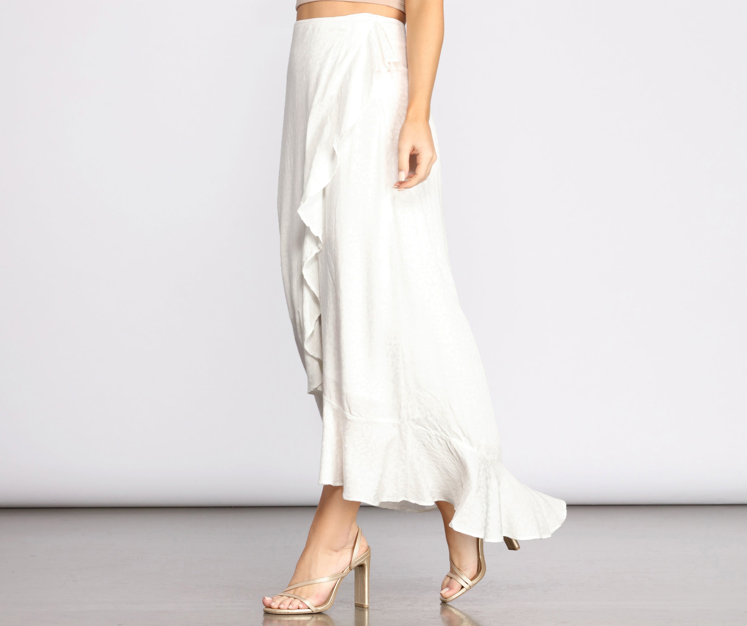 Wrap Me In Ruffles Maxi Skirt - Image 4