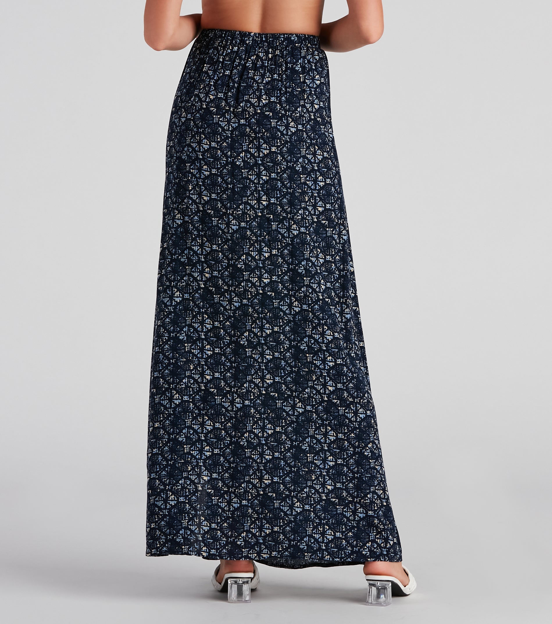 Kaleidoscope Boho Slit Maxi Skirt - Image 3