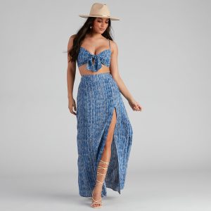 Girl's Trip Boho Slit Maxi Skirt