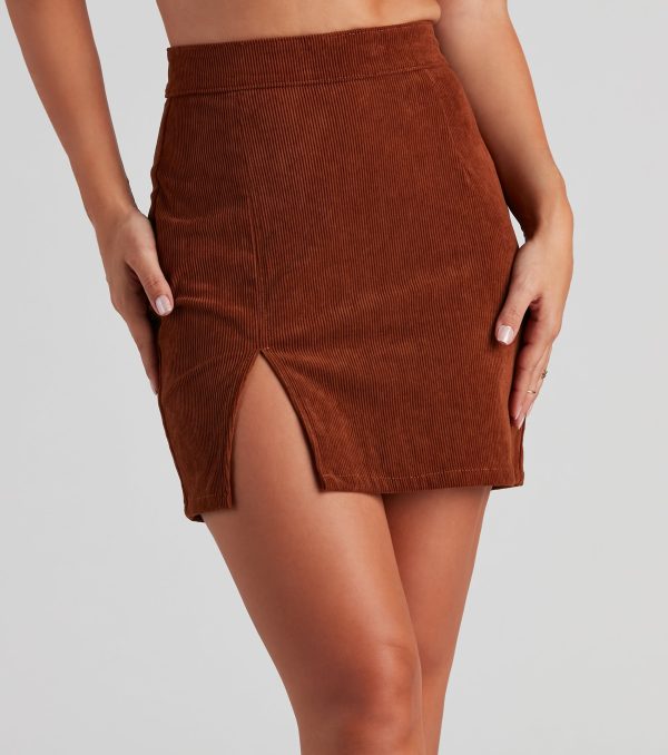 Fallen Leaves Corduroy Mini Skirt - Image 2