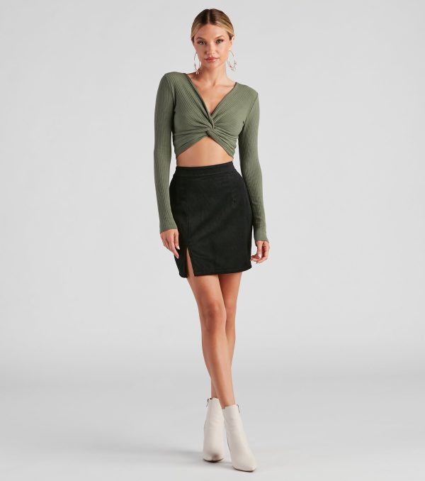 Fallen Leaves Corduroy Mini Skirt - Image 6