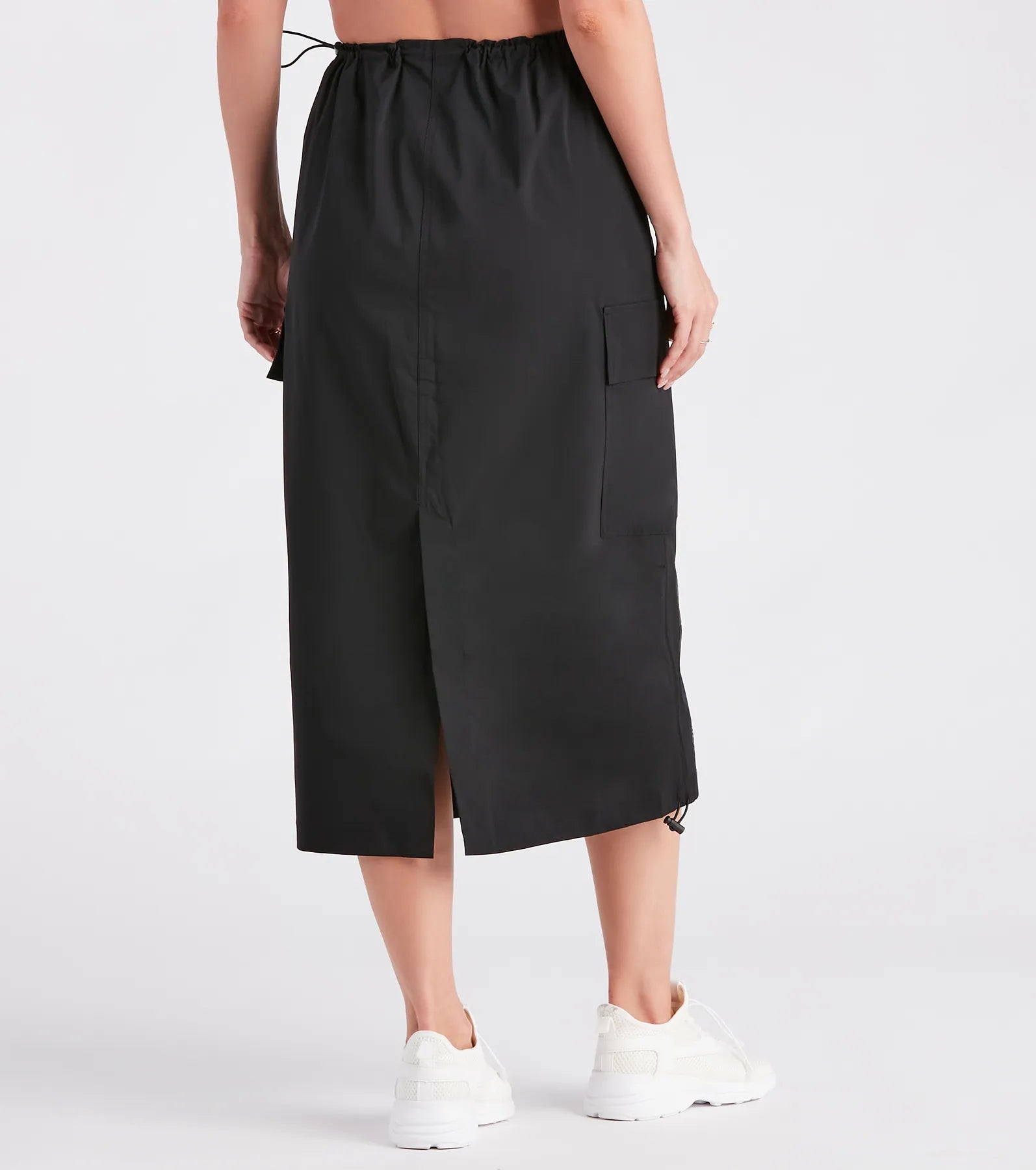 She's A Trendsetter Nylon Parachute Midi Skirt - Image 7