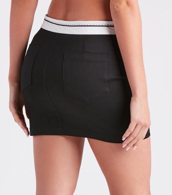 Back To Cute Foldover Twill Mini Skirt - Image 3