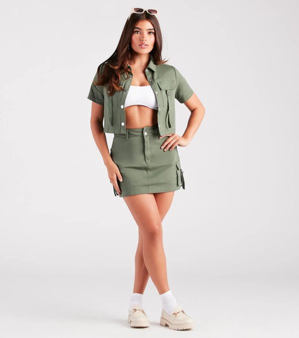 Attention Please Cargo Mini Skirt - Image 2