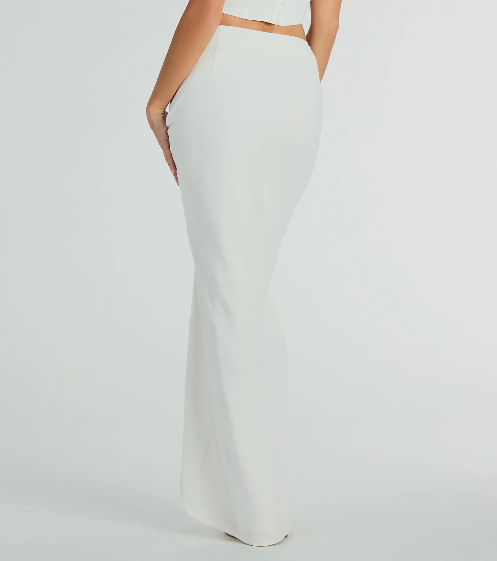 Updated Chic High Rise Slit Linen Maxi Skirt - Image 2