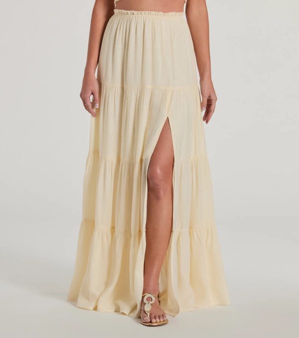 Romance For Two High Rise Slit Maxi Skirt - Image 4