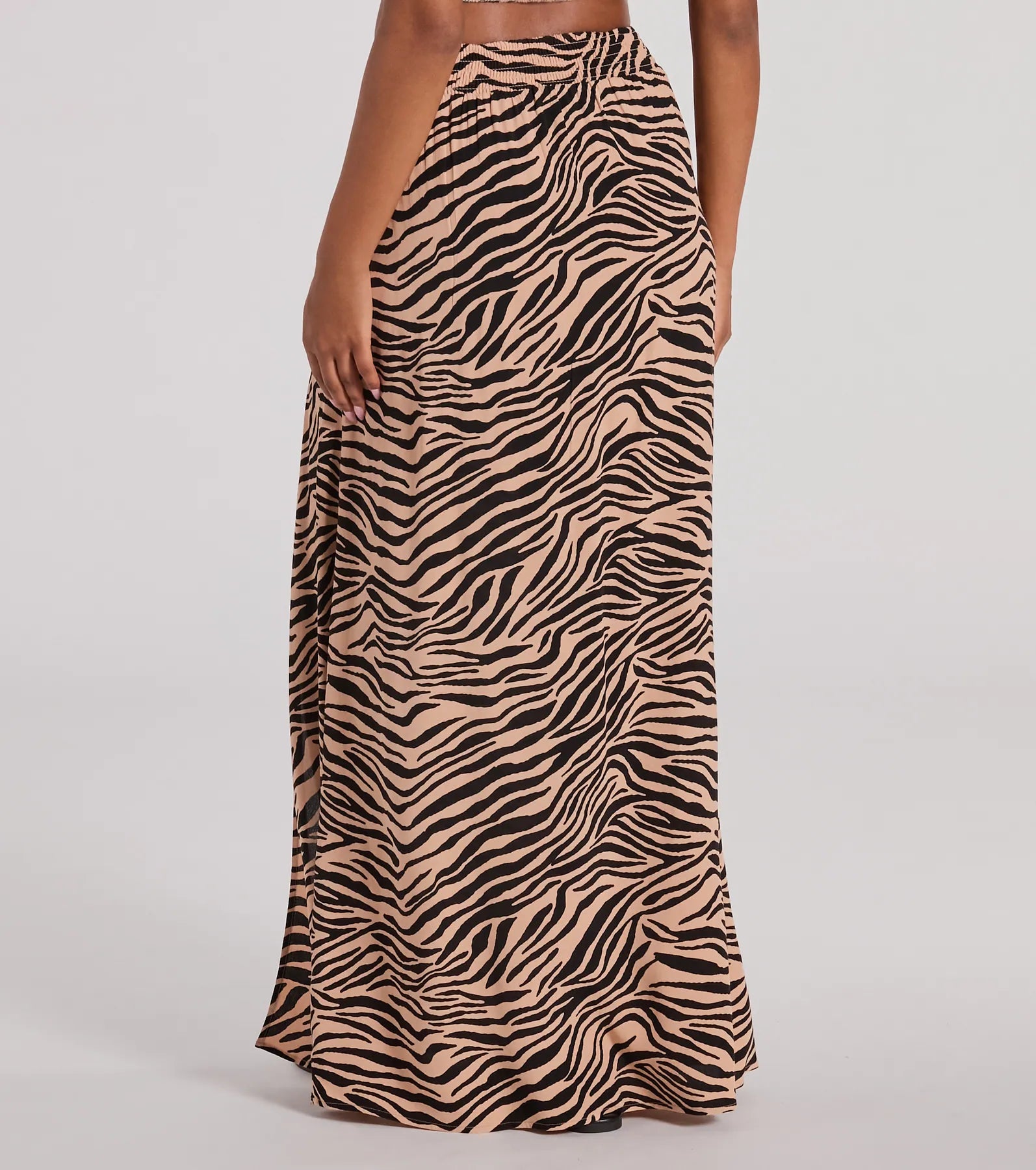 On The Prowl High Rise Zebra Maxi Skirt - Image 2