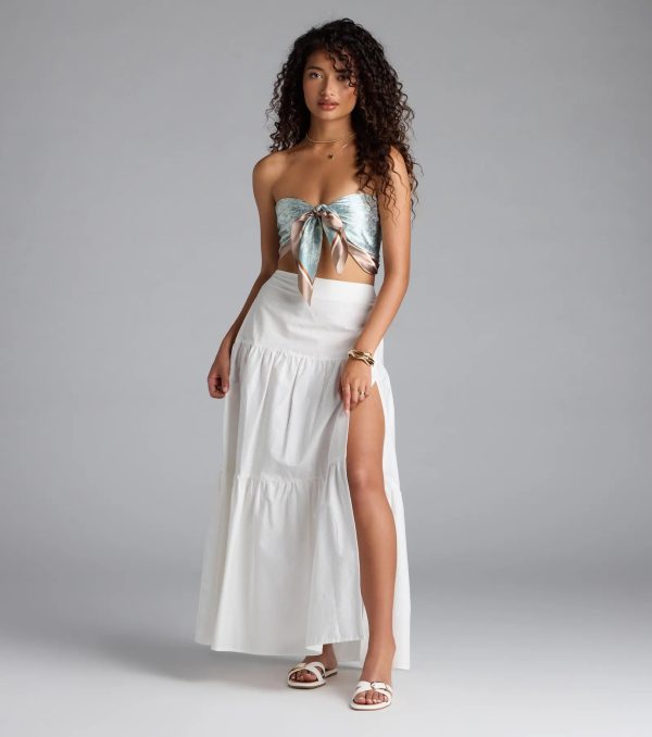 Breezy Babe High-Rise Slit Maxi Skirt - Image 2
