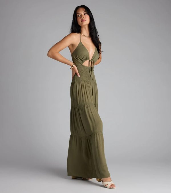 You've Got Flare Halter Cutout Wide Leg Jumpsuit - Image 4