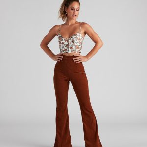 Break The Record Corduroy Flare Pants