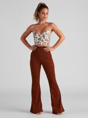 Break The Record Corduroy Flare Pants