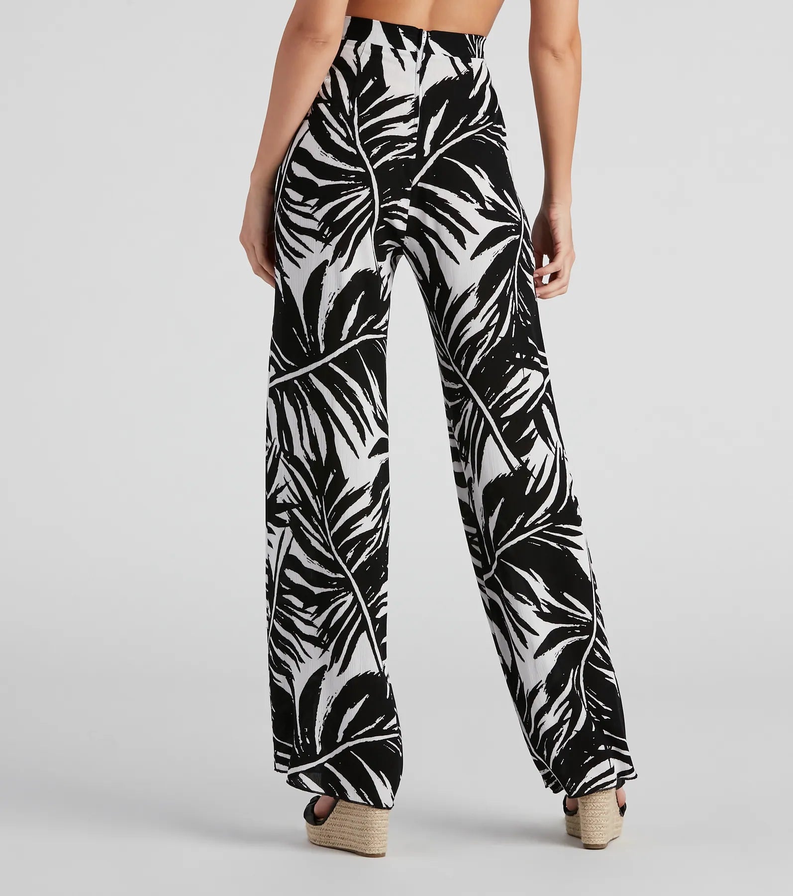 Sandy Beaches Palm Wide-Leg Pants - Image 2
