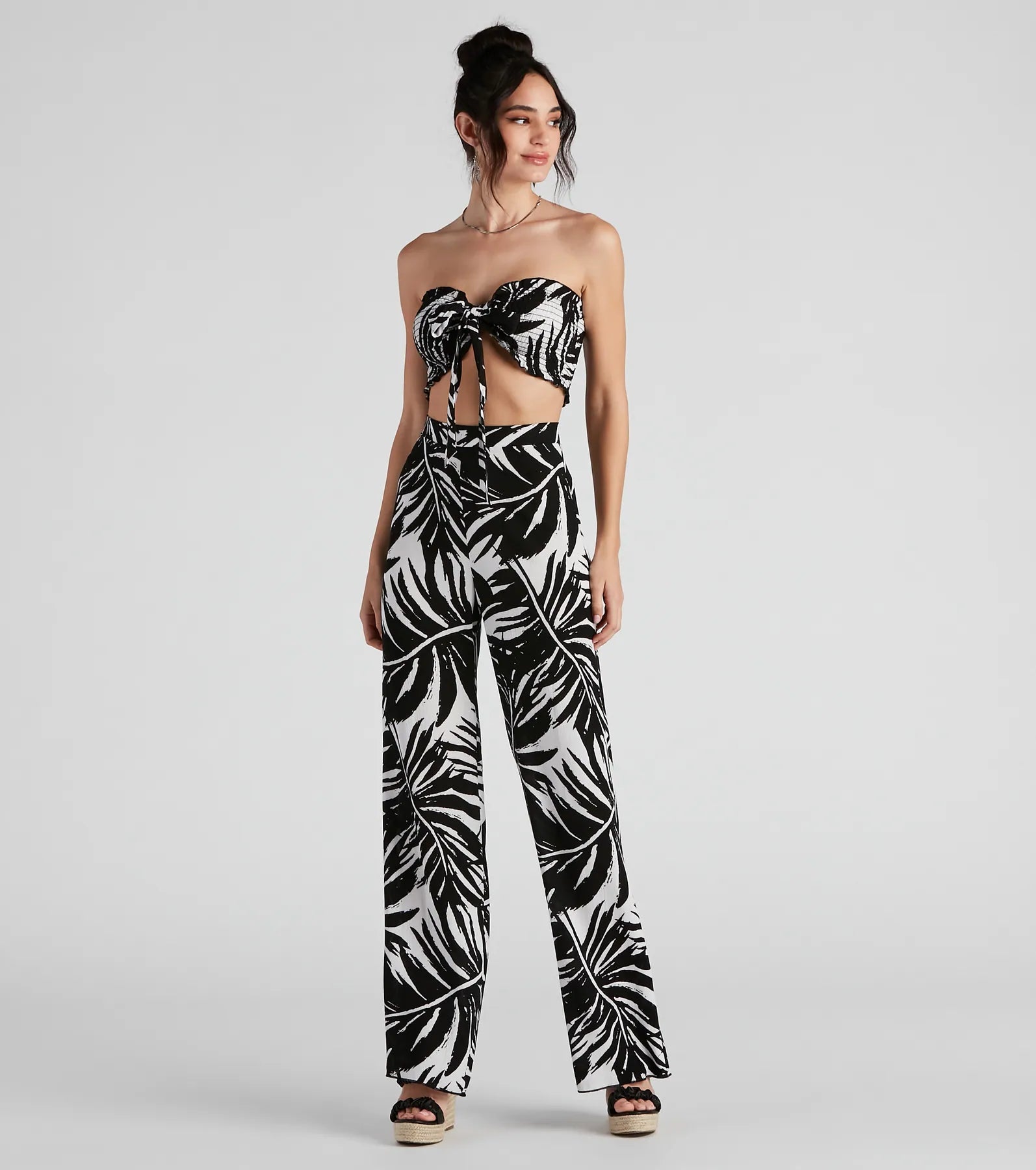 Sandy Beaches Palm Wide-Leg Pants - Image 3