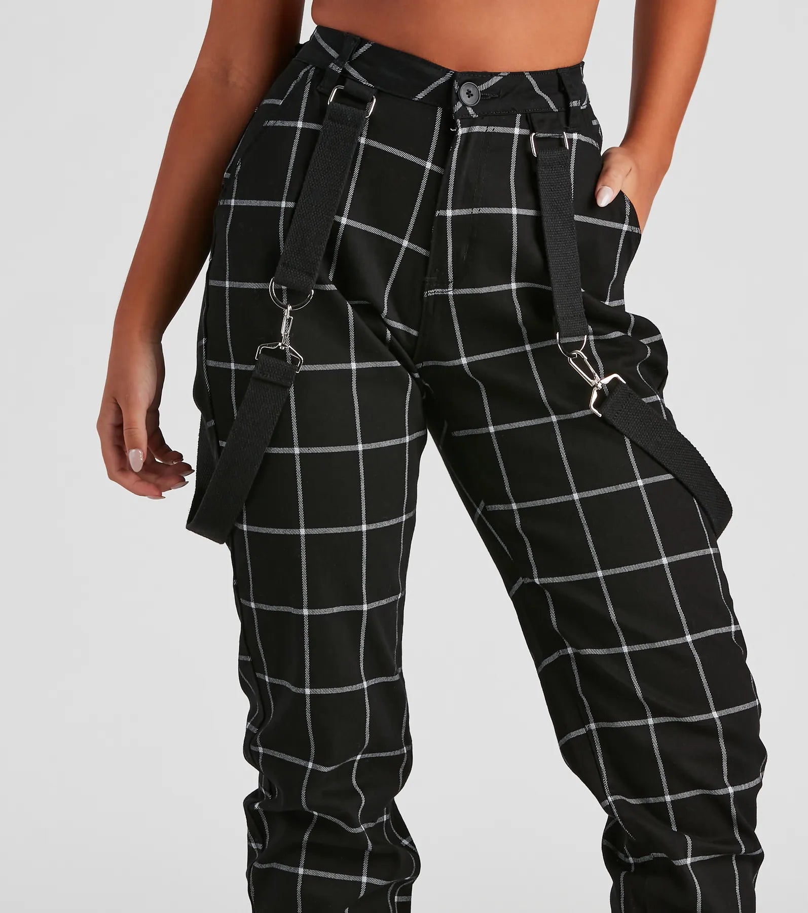 Gone Off The Grid Plaid Joggers - Image 4