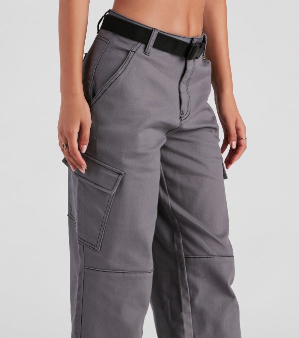High Ranks Wide Leg Cargo Pants - Image 4