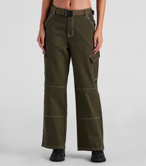 High Ranks Wide Leg Cargo Pants - Image 6