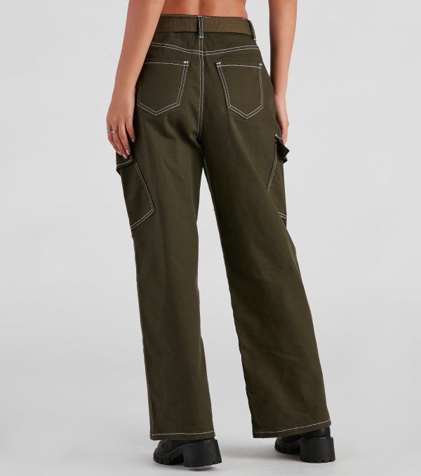 High Ranks Wide Leg Cargo Pants - Image 7