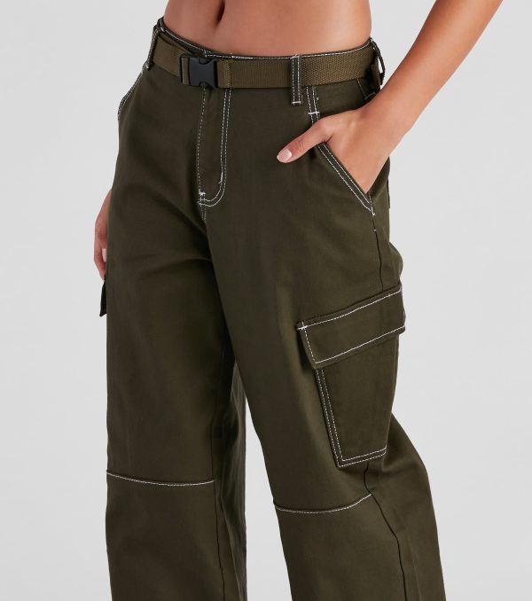 High Ranks Wide Leg Cargo Pants - Image 8