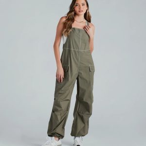 Effortless Done-In-One Parachute Cargo Overalls