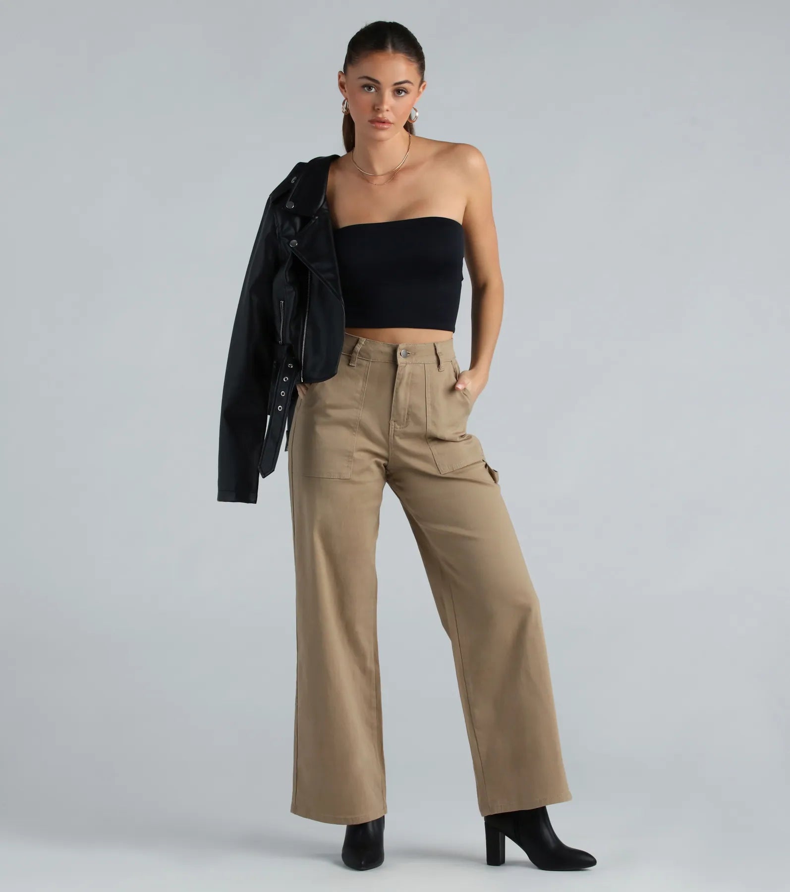 High-Rise Wide-Leg Carpenter Pants - Image 2