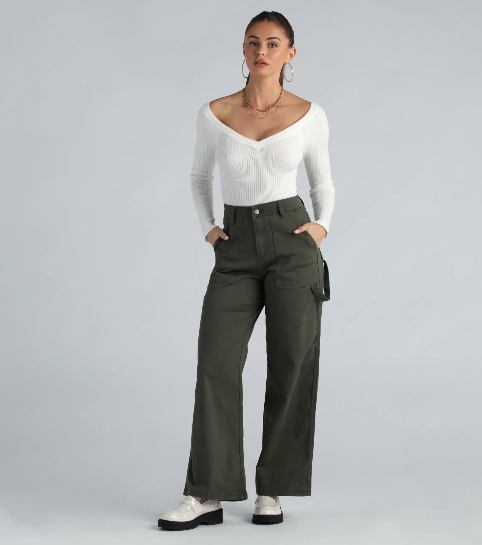 High-Rise Wide-Leg Carpenter Pants - Image 6