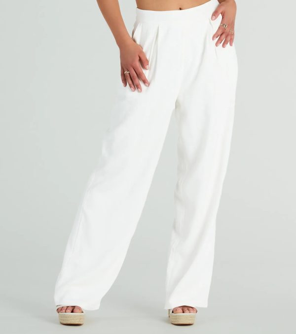 Trendy Treasure Linen Wide-Leg Pants - Image 2