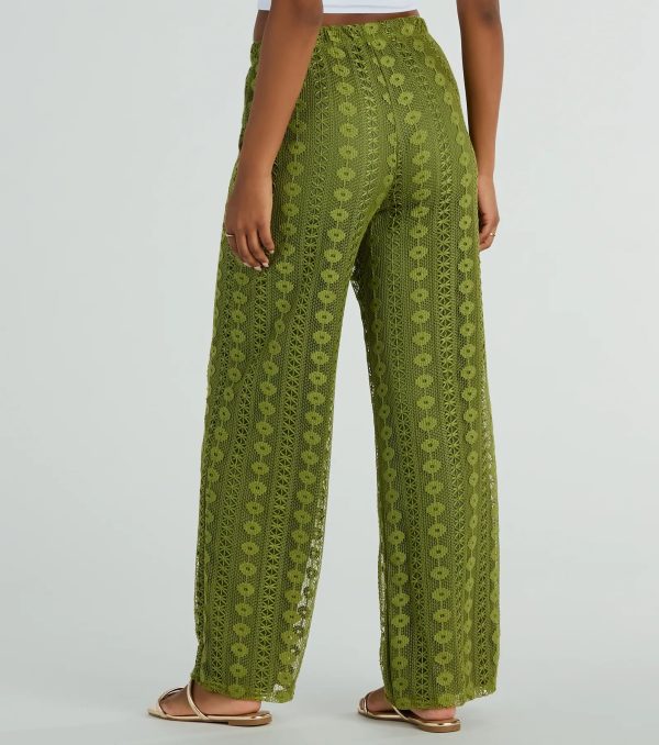 Weekend Breeze High-Rise Crochet Palazzo Pants - Image 2