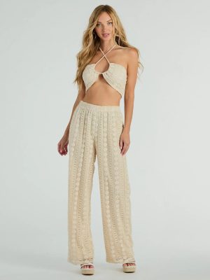 Sunshine Livin' High Rise Palazzo Crochet Pants