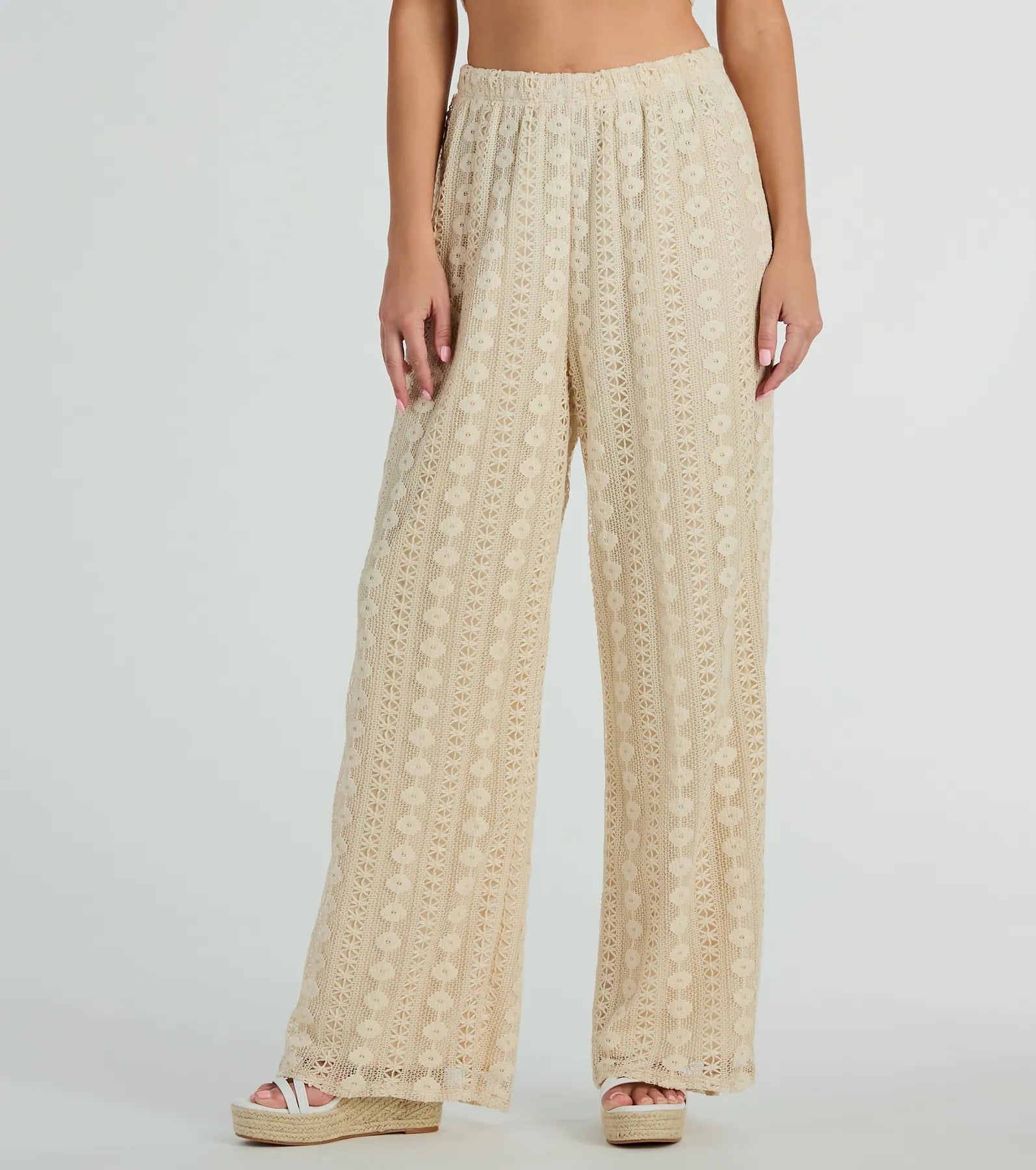Sunshine Livin' High Rise Palazzo Crochet Pants - Image 2