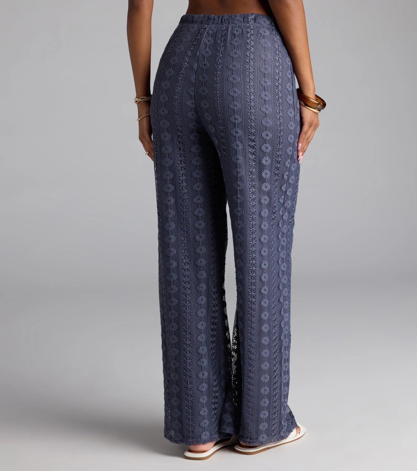 Weekend Breeze High-Rise Crochet Palazzo Pants - Image 10