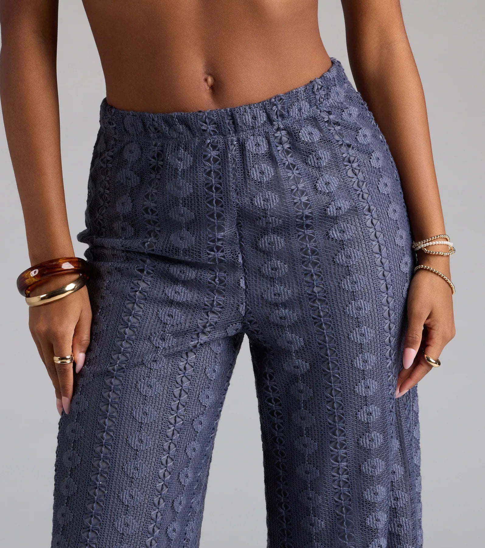 Weekend Breeze High-Rise Crochet Palazzo Pants - Image 11