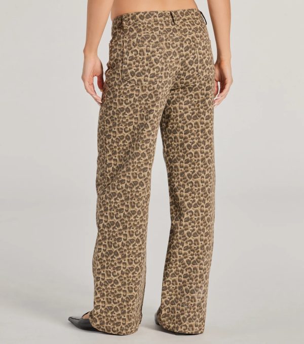Wildly Chic Mid-Rise Leopard Print Baggy Pants - Image 2