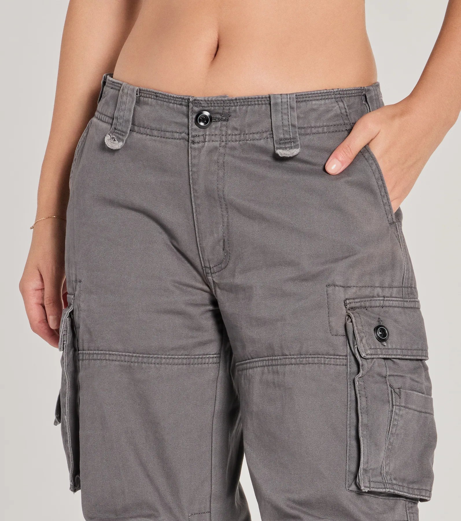 Step It Up Mid-Rise Twill Cargo Pants - Image 3