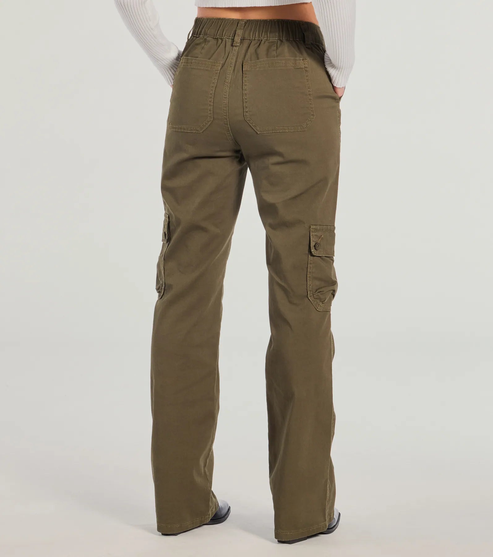Take Charge Mid Rise Straight Cargo Pants - Image 2