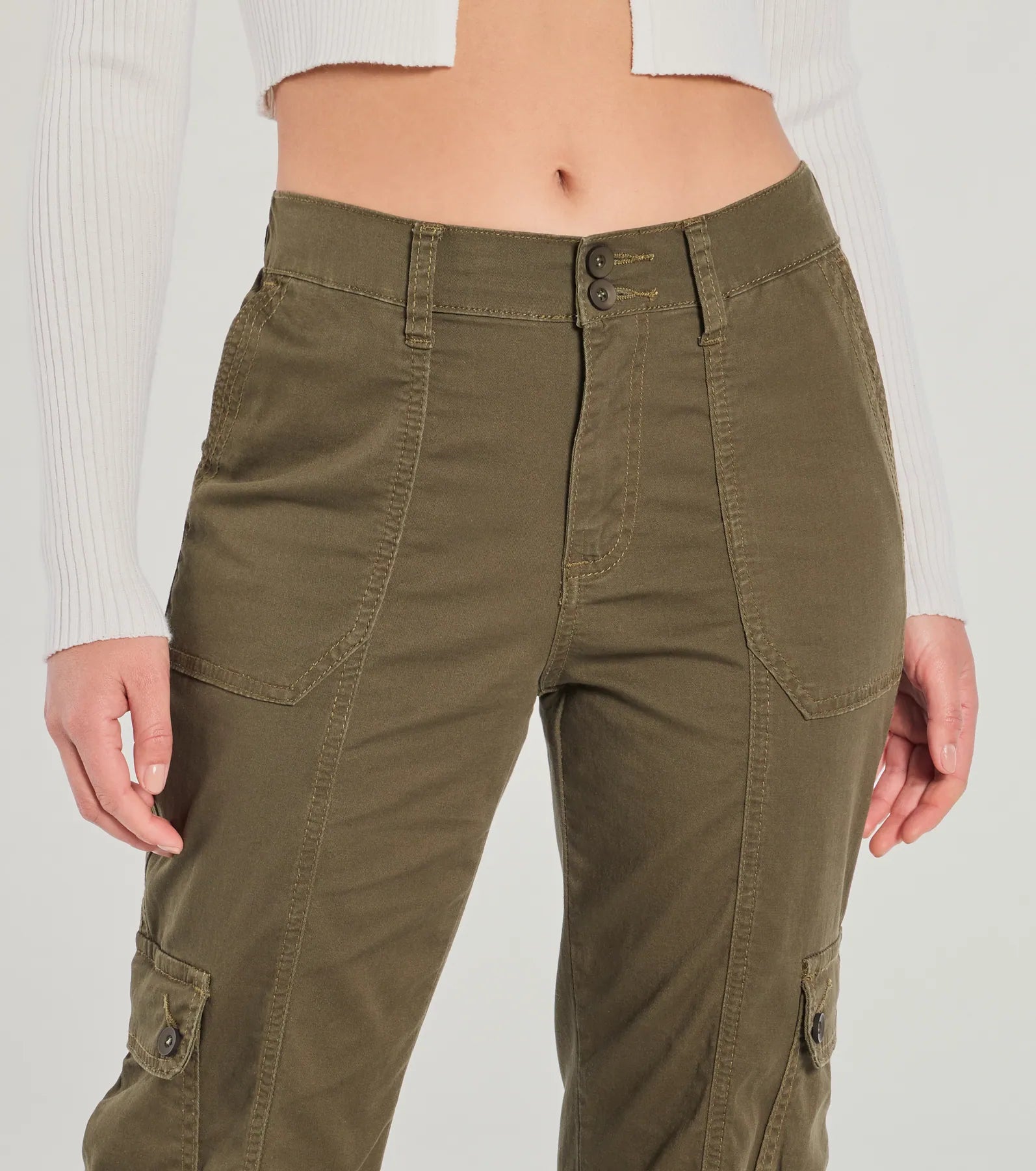 Take Charge Mid Rise Straight Cargo Pants - Image 3